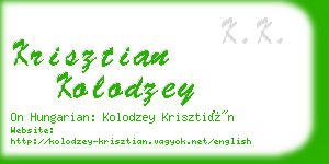 krisztian kolodzey business card